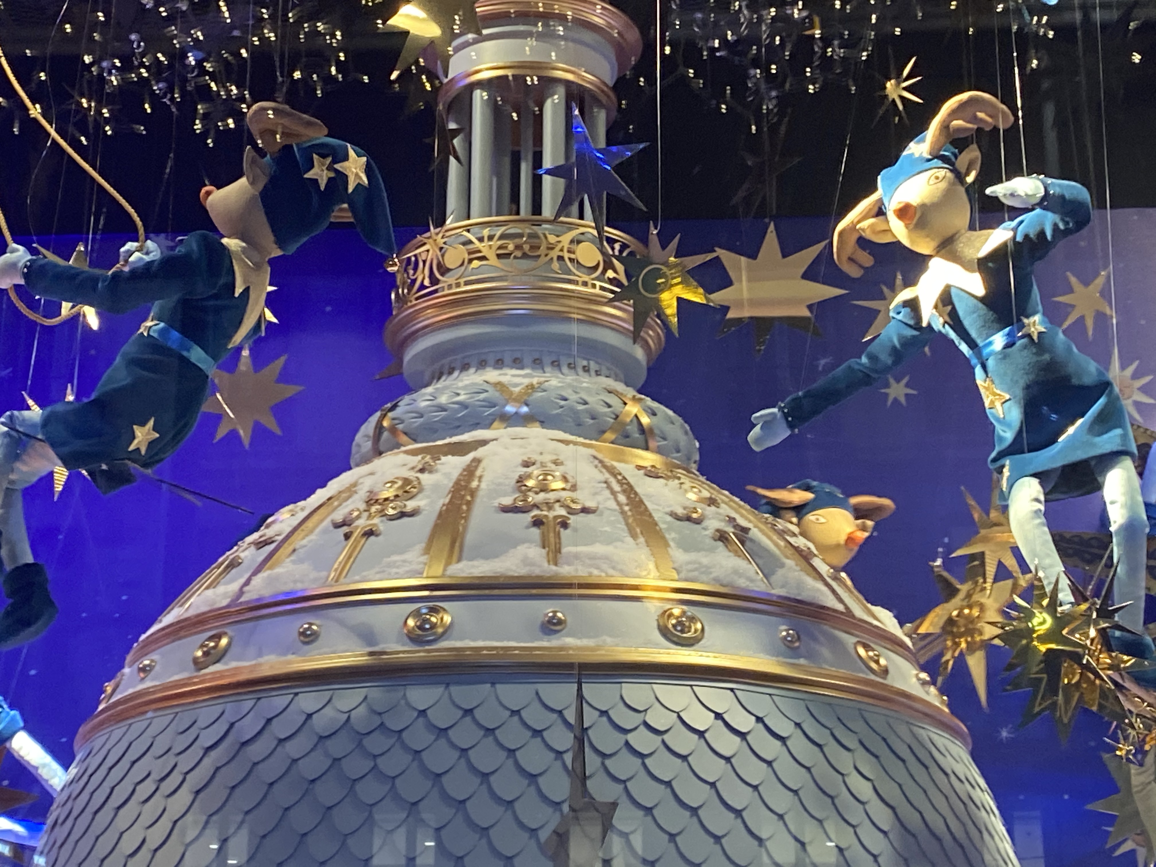 Christmas windows of the department store Printemps in Paris