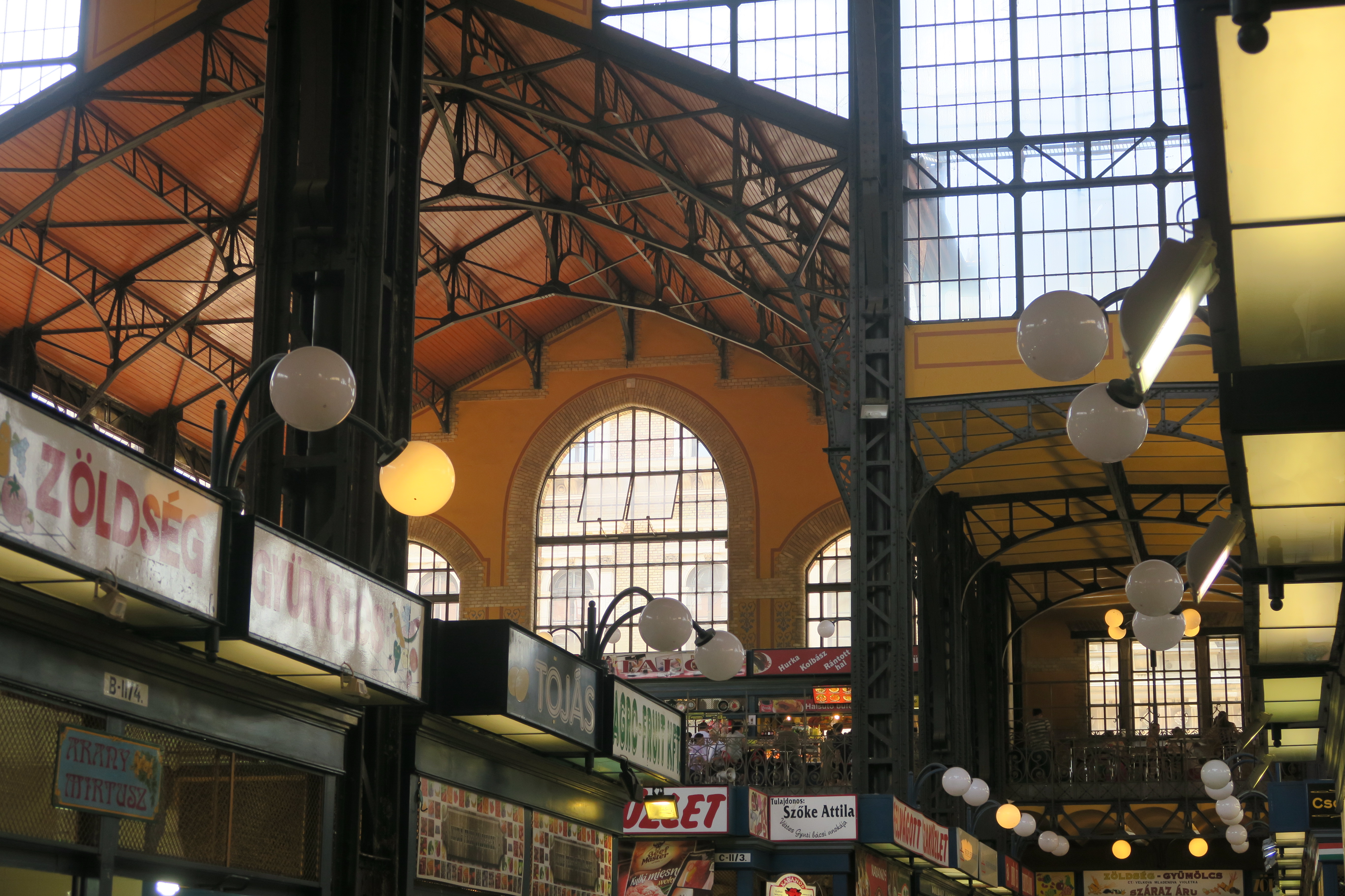 The picturesque Great Market Hall of Budapest, Hungary (2016)