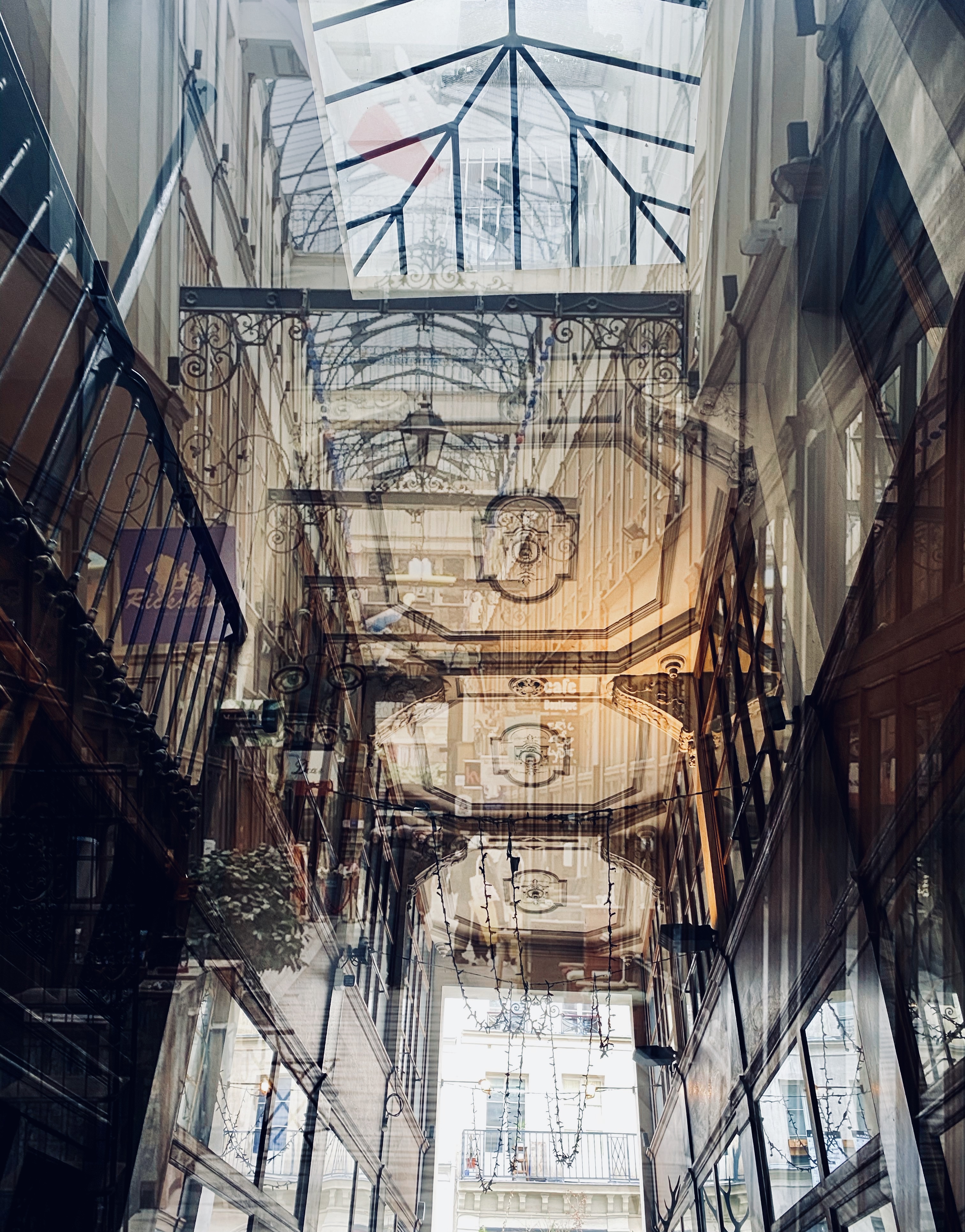 Wandering in the Parisian gallery “Passage du grand cerf”