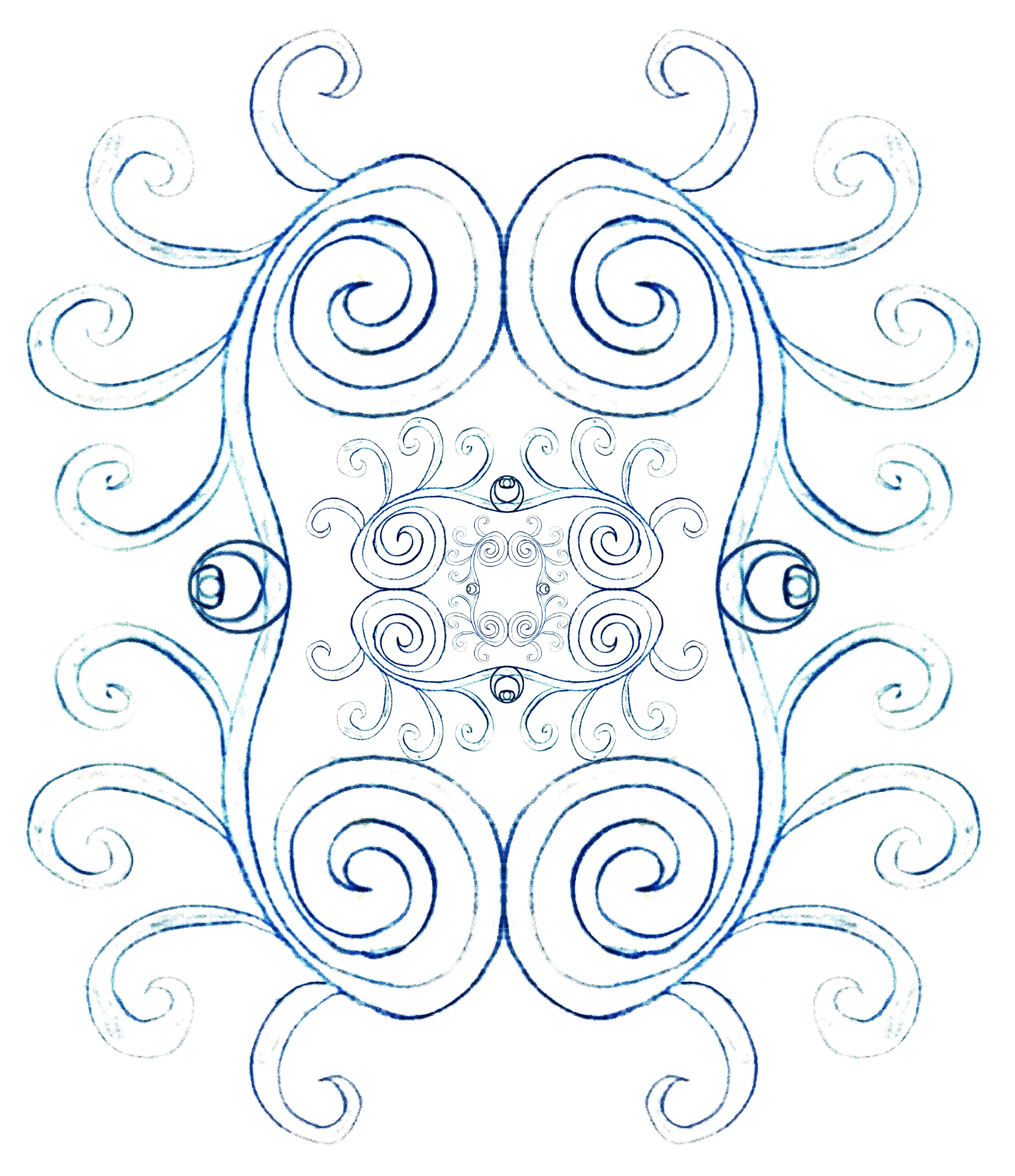 Blue swirls