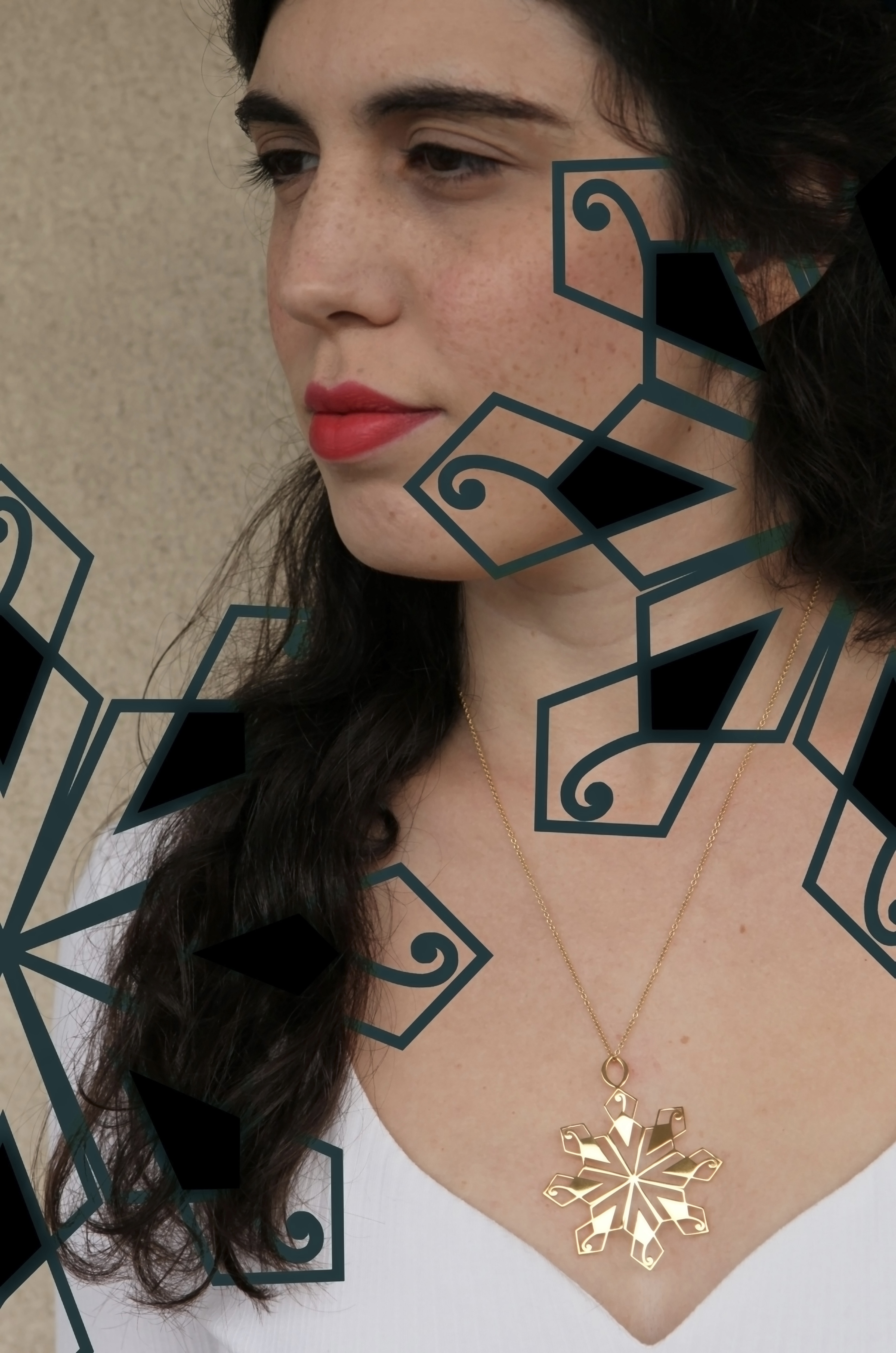 Art Deco scrolls (yellow gold plated brass) missloveschic