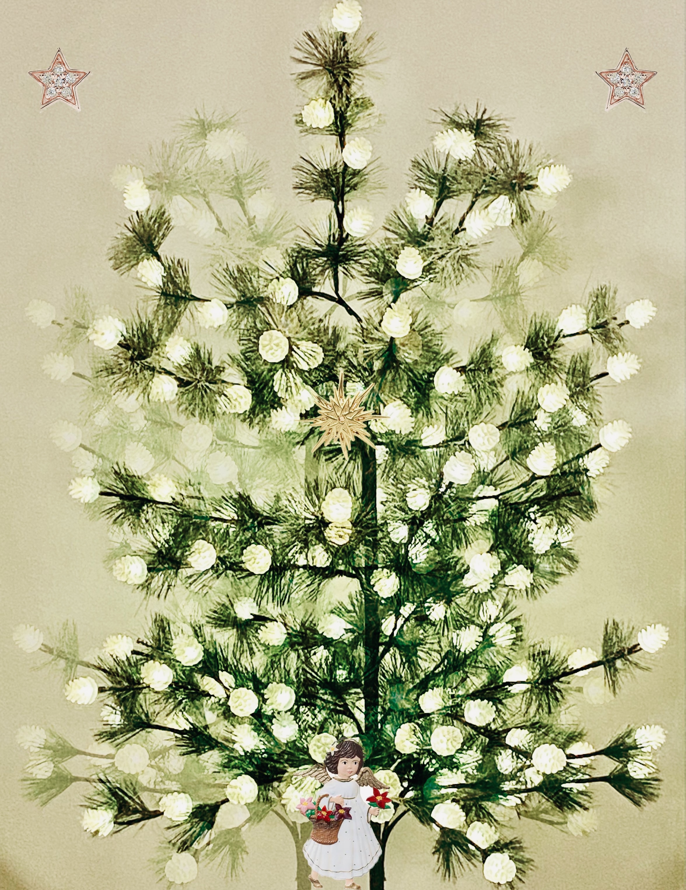 An angel in a spruce forest