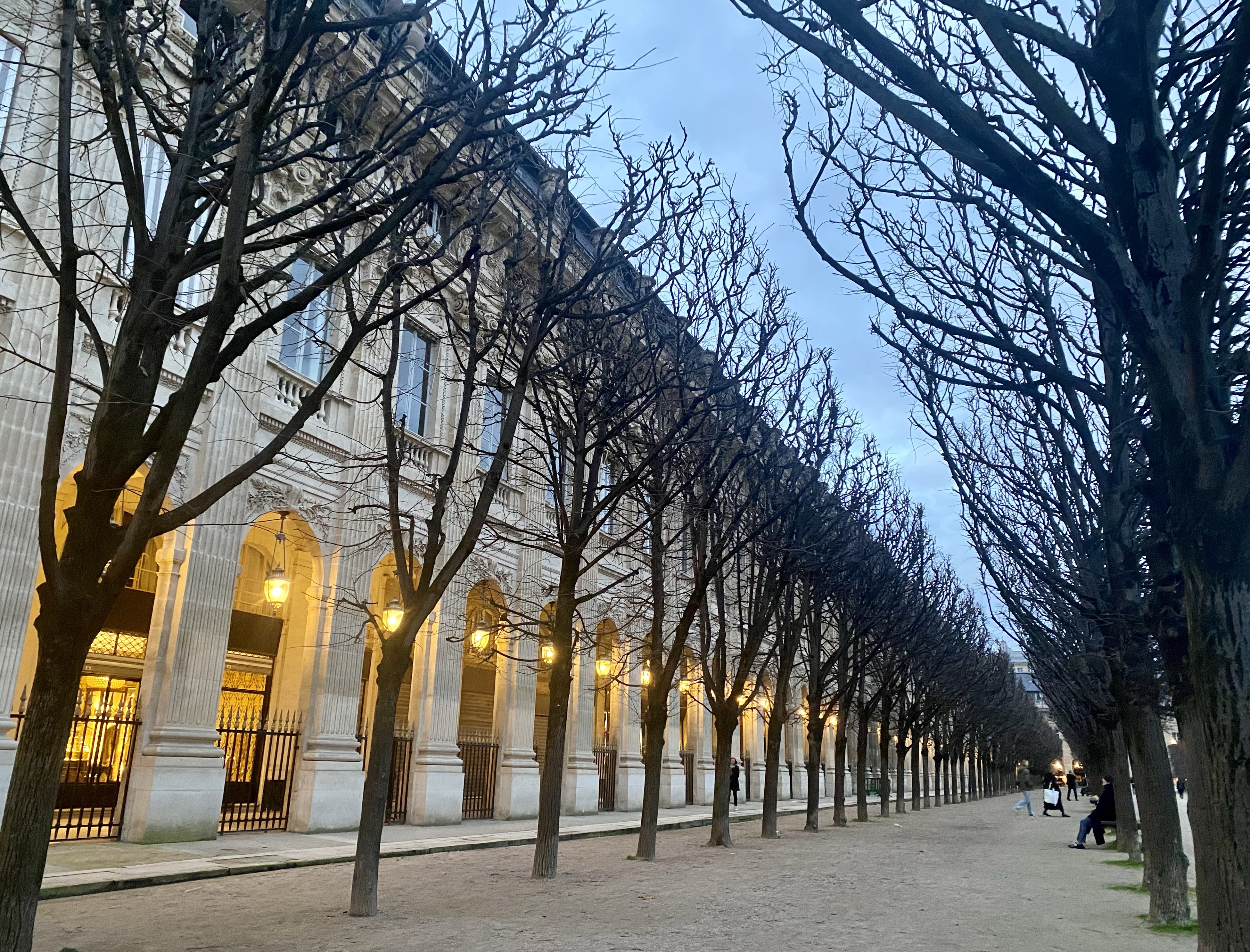 A late afternoon at the Palais Royal in Paris