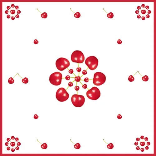 Delicious red cherries