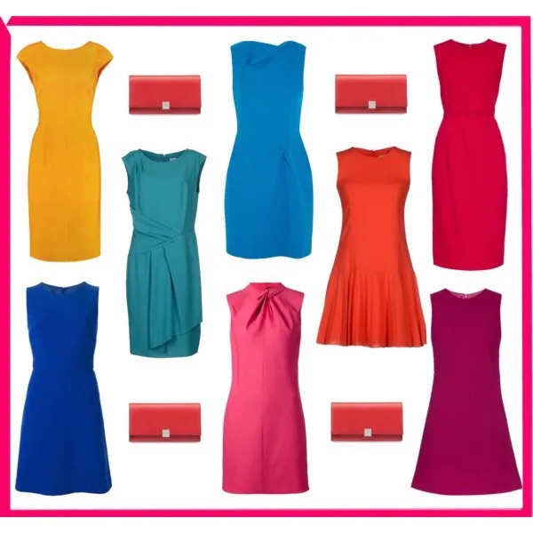 A rainbow of dresses