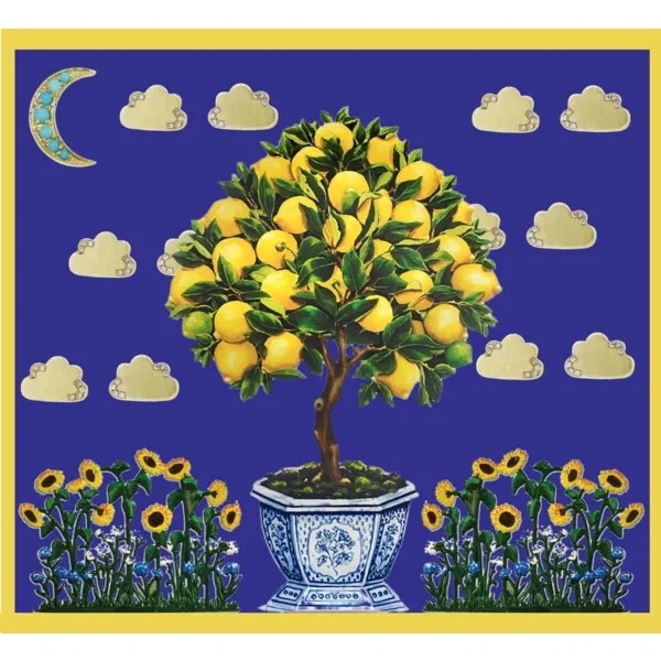 Wandering in a lemon garden at night