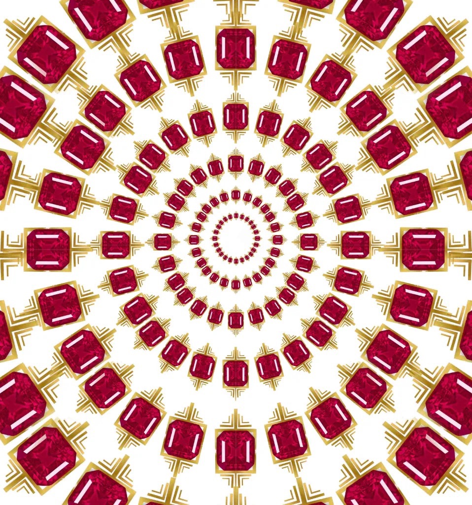 A whirlwind of red spinels