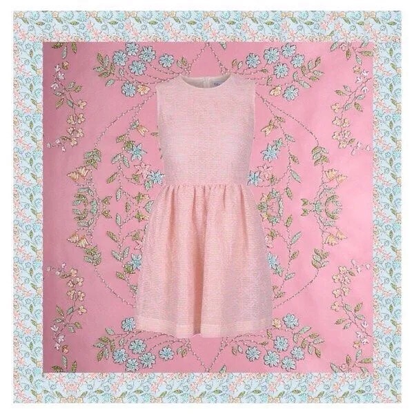 Blue and pink flowers