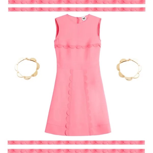 Lovely scalloped pink dress