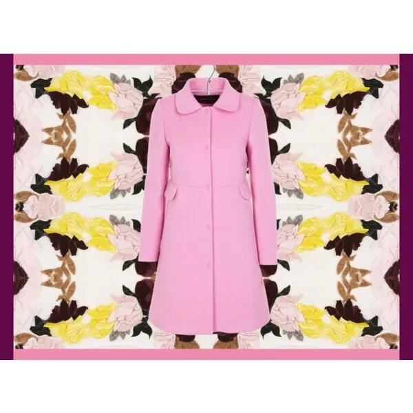 A pretty pink coat for the cold and grey weather