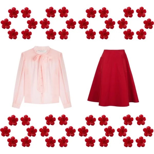 Red lightened by pale pink