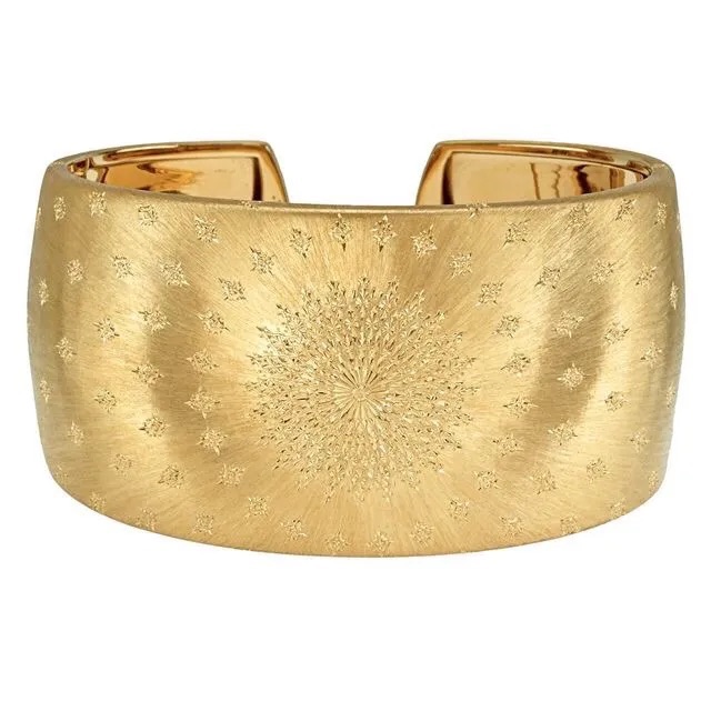 Brushed gold jewelry