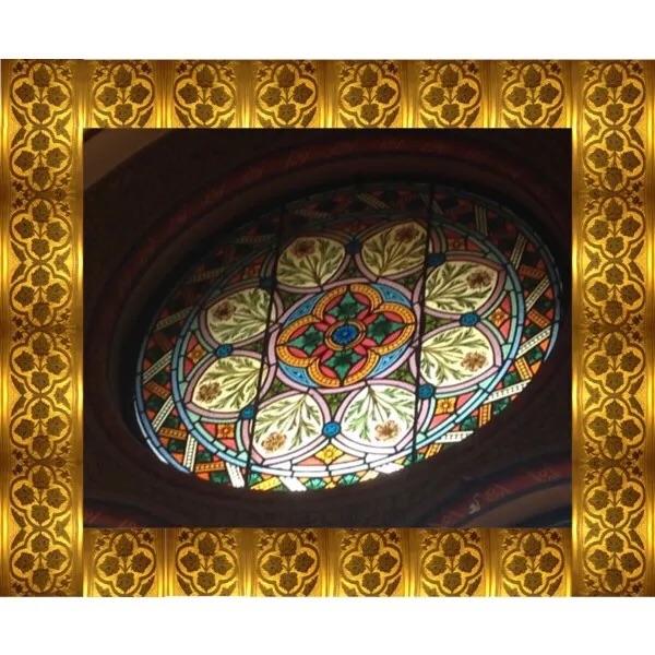 Magnificent round stained glass window