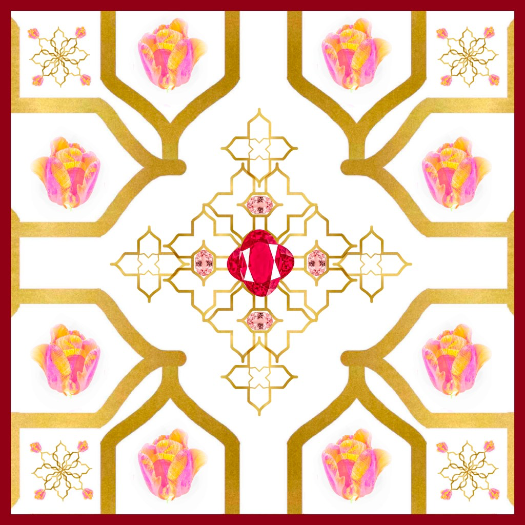 Tulips and gemstones