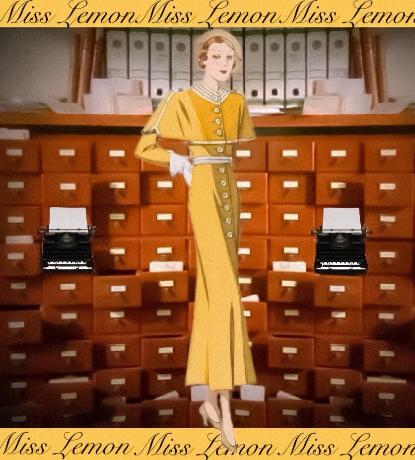 Miss Lemon, the faithful Hercule Poirot’s secretary