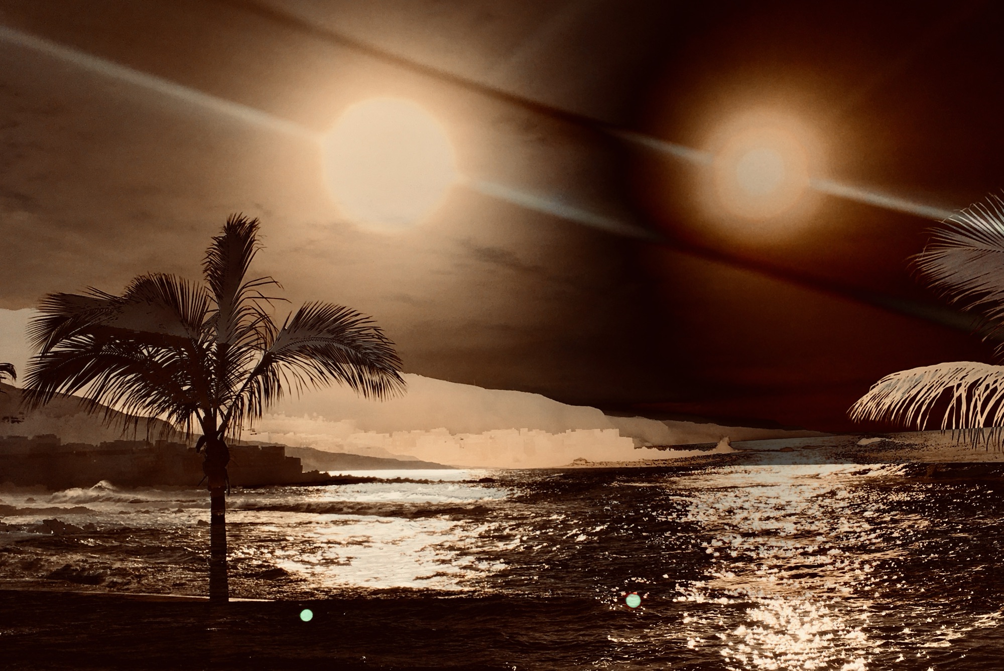 Two suns in the sky of Tenerife